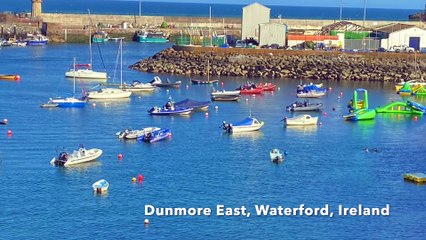 Beach Ambience on a Ireland, Waterford with Ocean and Nature Sounds.
