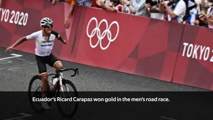 Ecuador's Richard Carapaz takes Olympic gold in men's road race