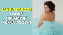 Janhvi Kapoor looks dreamy in ruffled gown, sister Khushi Kapoor reacts
