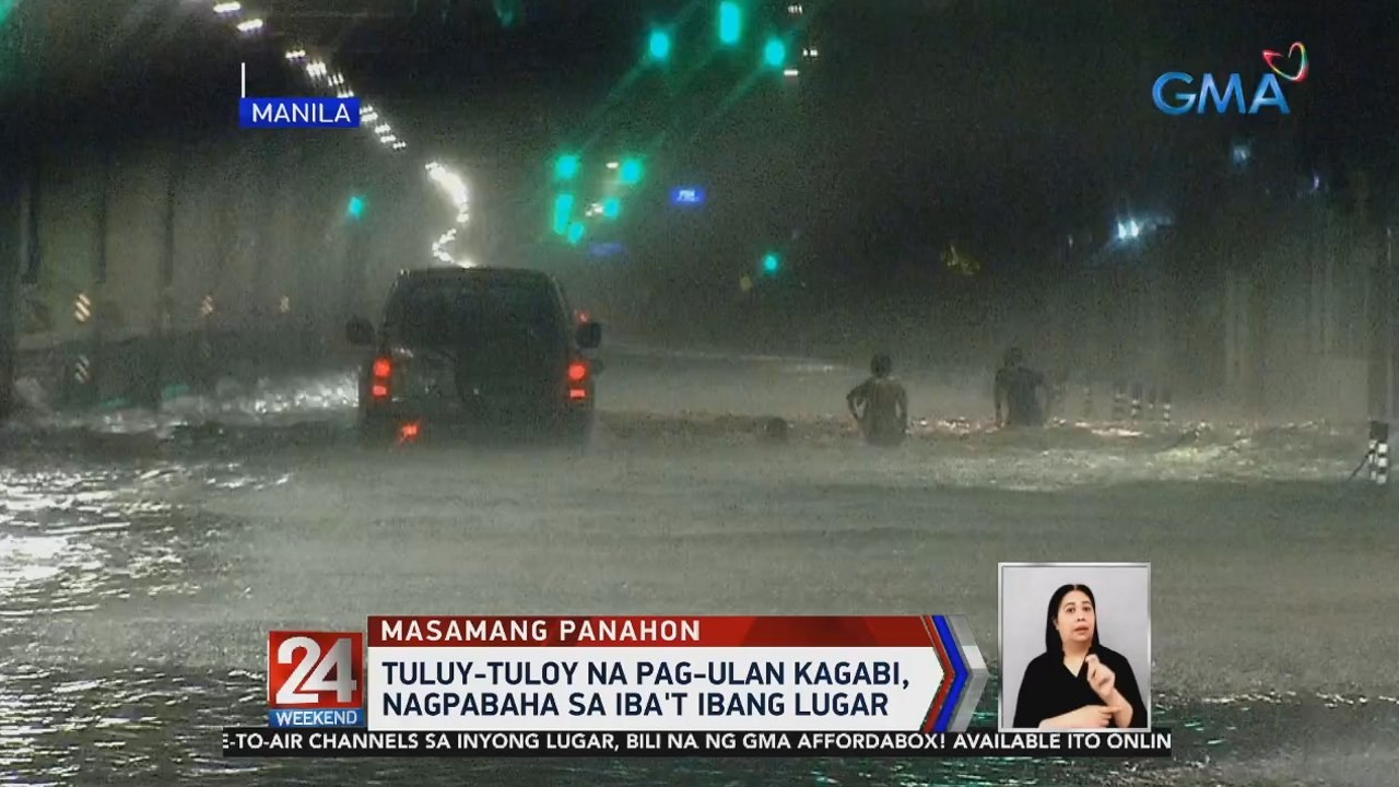 Tuluy-tuloy na pag-ulan kagabi, nagpabaha sa iba't ibang lugar | 24 Oras Weekend