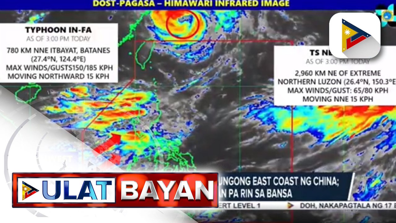 PTV INFO WEATHER | Bagyong Fabian, gumagalaw patungong east coast ng China; habagat, magpapaulan pa rin sa bansa