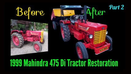 Amazing Restoration 21 Years Old Tractor PART 2 | Mahind ra 475 Di | Agricultur Farming Machine | Painting, Wiring, Mechanical Works | Zubair Menothil