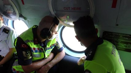Son dakika haberi... Jandarmadan helikopterle bayram dönüşü trafik denetimi
