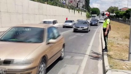 Bayram sonrası artan trafiğe polis denetimi