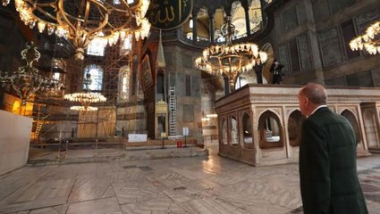 Cumhurbaşkanı Erdoğan'dan Ayasofya mesajı: Dirilişi bir kez daha hayırlı olsun
