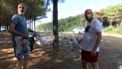 Sarıyer'de piknikçilerden geriye çöp yığınları kaldı