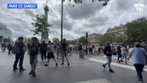 À Paris, une manifestation contre le pass sanitaire s'élance de la place de la Bastille