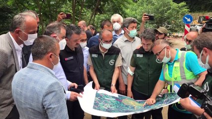 RİZE - Bakan Pakdemirli, afet bölgesinde incelemelerde bulundu
