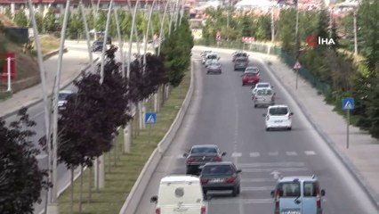 Çankırı'da bayram dönüşü trafiği başladı