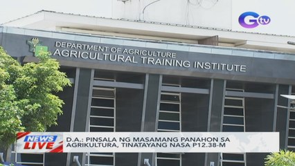 D.A.: Pinsala ng masamang panahon sa agrikultura, tinatayang nasa P12.38-M | News Live