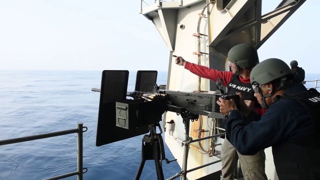 USS John C Stennis Crew Live Fire Exercise
