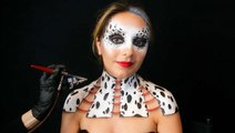 How this makeup artist creates a Cruella look with airbrush and paint