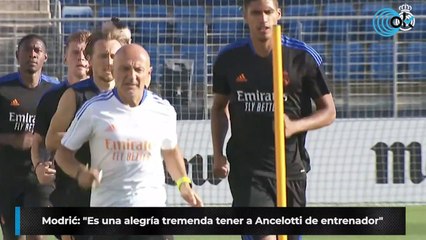 Modrić: "Es una alegría tremenda tener a Ancelotti de entrenador"