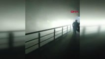 Son dakika haber: Eyüpsultan'da metro klimasındaki yangın sonrasında yaşanlar cep telefonu kamerasına yansıdı