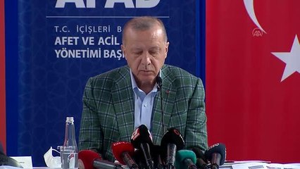 Cumhurbaşkanı Erdoğan: "Acil ihtiyaçları karşılamak için 50 milyon lira ödenek gönderilmiştir"