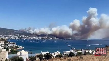 SON DAKİKA: Bodrum'da yangın... Bölgedeki evler ve oteller boşaltılıyor