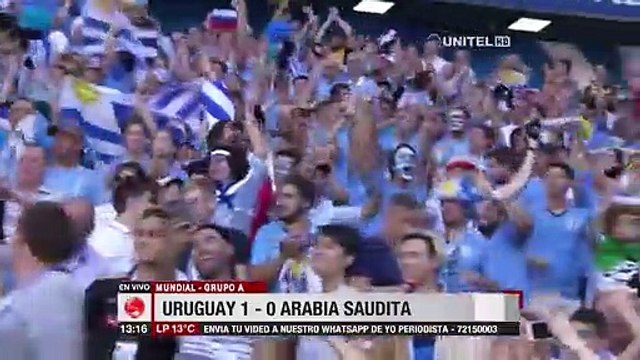 Uruguay Vs. Arabia Saudita 1-0 Resumen y goles (Mundial Rusia 2018) 20 06 2018