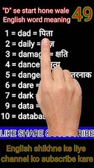 gyan_available_short_49. अँग्रेजी बोलना सीखें // English to Hindi daily use word meaning practice