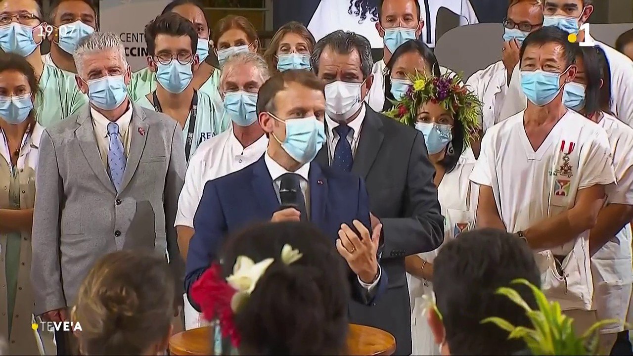 Discours d'Emmanuel Macron à l'hôpital du Taaone