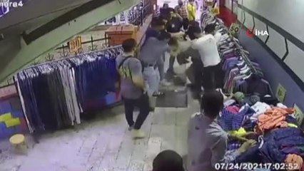 Bahçelievler'de hırsızlık şüphelisine meydan dayağı kamerada