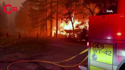 Kaliforniya'da orman yangını evleri küle çevirdi