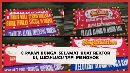 8 Papan Bunga 'Selamat' Buat Rektor UI, Lucu-lucu tapi Menohok
