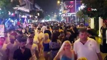 Alanya'da barlar sokağında maske zorunluluğu