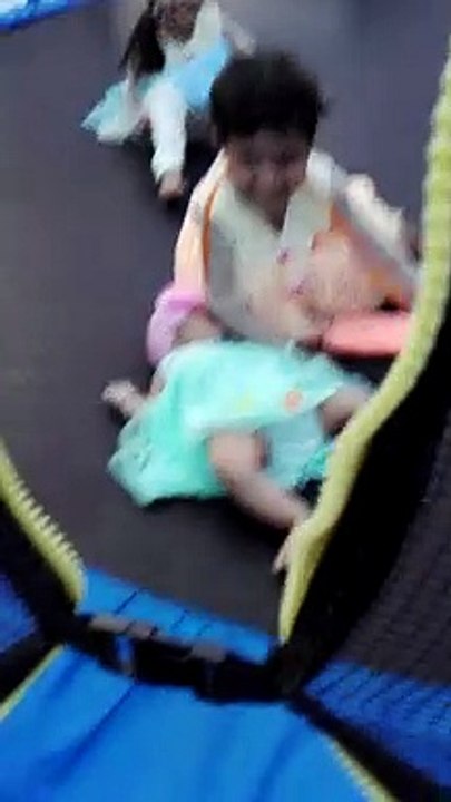 Little Baby Enjoying on Jumping Cage | Lake View Park Enjoy