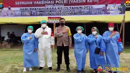 Polda Sumut dan Polres Jajaran Gelar Vaksinasi Covid-19 Tahap 2