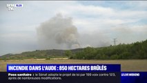 L'incendie dans l'Aude n'est toujours pas maîtrisé ce dimanche matin, 850 hectares sont déjà partis en fumée
