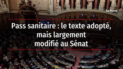 Pass sanitaire : le texte adopté, mais largement modifié au Sénat