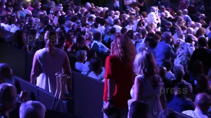 Rocío Carrasco llegando a las gradas del Festival Cap Roig para asistir al concierto de Raphael