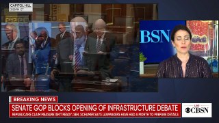 Senate GOP blocks procedural vote on bipartisan infrastructure bill