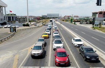 TEKİRDAĞ'DAN İSTANBUL YÖNÜNE ARAÇ YOĞUNLUĞU