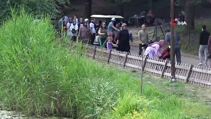 Gölcük Tabiat Parkı’nda tatilci yoğunluğu