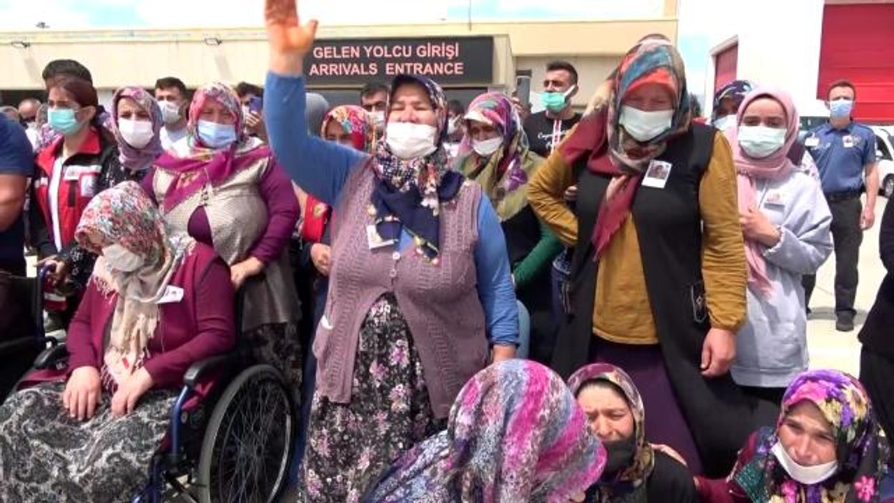 Yakınları Samsunlu şehidi böyle karşıladı: "Dimdik ayaktayız. Vatan sağ olsun"