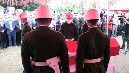 ORDU - Şehit İstihkam Astsubay Çavuş Fatih Güney son yolculuğuna uğurlandı (1)