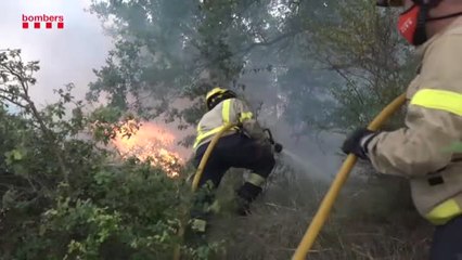 El incendio de Santa Coloma de Queralt (Tarragona) avanza descontrolado con un frente de 10 kilómetros
