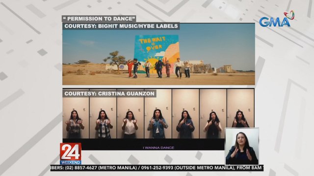 Profoundly deaf Pinay ARMY, gumawa ng cover ng Permission to Dance ng BTS sa Pinoy sign language | 24 Oras Weekend