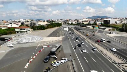 İstanbul'da helikopter destekli trafik denetimi böyle görüntülendi