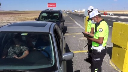 Aksaray'da bayram tatilinin son günü uygulamalar sıklaştırıldı