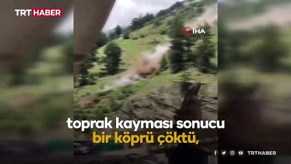 Hindistan'da yaşanan heyelan felaketi kamerada