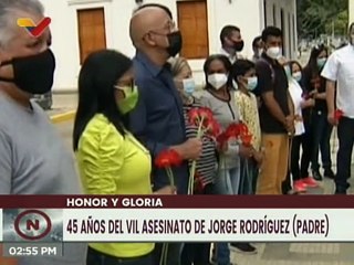 Honran la memoria del revolucionario Jorge Rodríguez padre tras cumplirse 45 años de su asesinato
