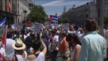 La disidencia cubana se manifiesta en Madrid para pedir el fin del castrismo en Cuba