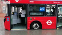 Cars and buses stuck as London roads flood in storm