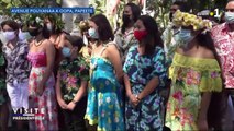 Emmanuel Macron rencontre la chorale du Conservatoire de Tahiti