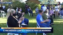 El precandidato llamó a la unidad de todos los misioneros