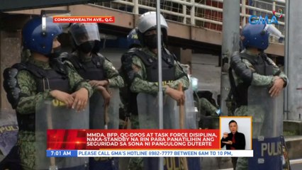 MMDA, BFP, QC-DPOS at Task Force Disiplina, naka-standby na rin para panatilihin ang seguridad sa SONA ni Pangulong Duterte | UB