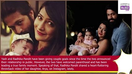 Throwback alert Yash and Radhikas daughter Arya playing with her own shadow in a video goes viral