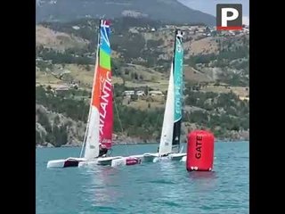 Départ de la première course de "parcours construit"  ce vendredi à Serre-Ponçon